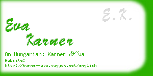 eva karner business card